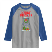 Christmas Disc Golf Raglan Shirt Merry Discmas Golfers Frisbee Golfer Xmas Gift - Wonder Print Shop