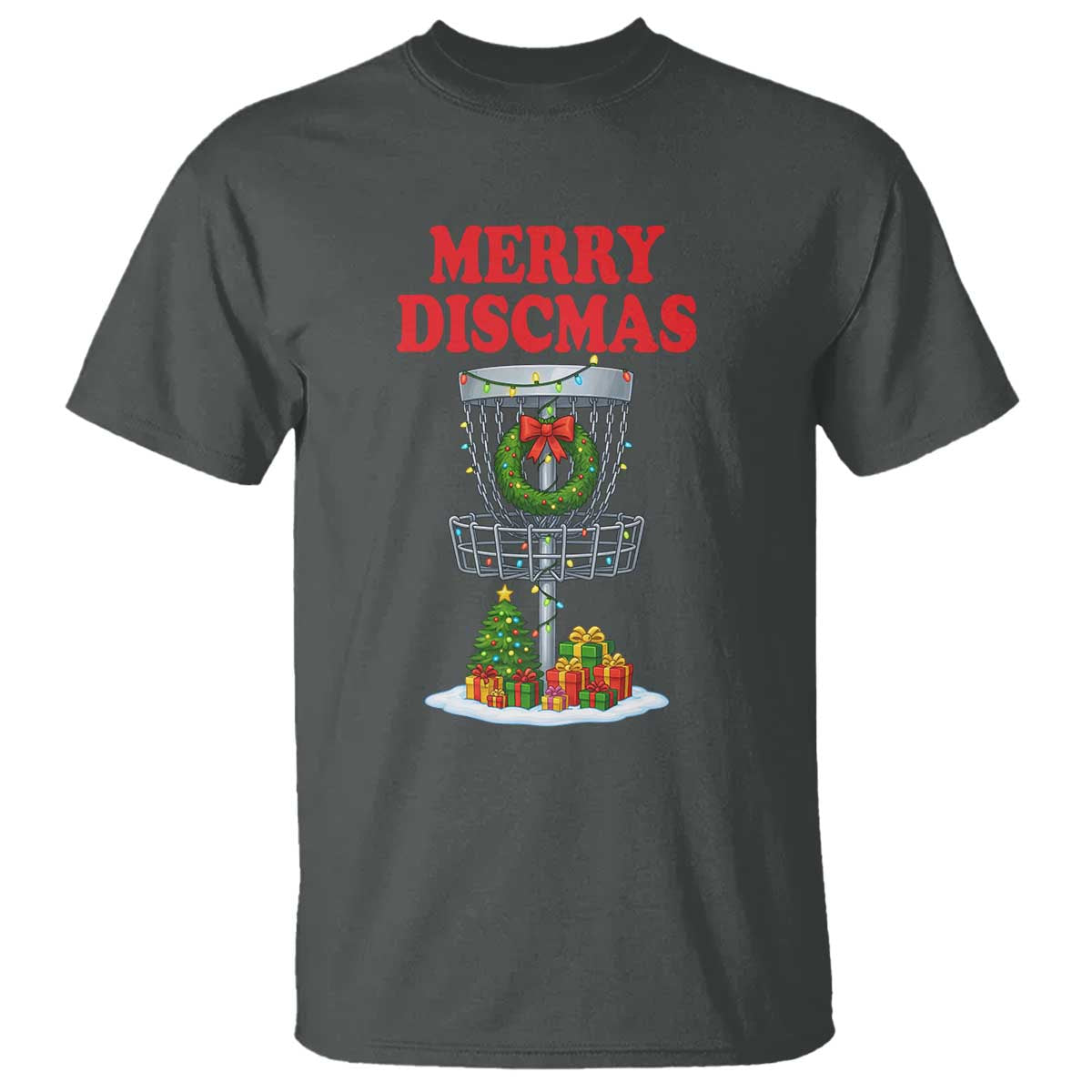 Christmas Disc Golf T Shirt Merry Discmas Golfers Frisbee Golfer Xmas Gift - Wonder Print Shop