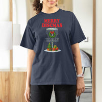Christmas Disc Golf T Shirt For Women Merry Discmas Golfers Frisbee Golfer Xmas Gift - Wonder Print Shop