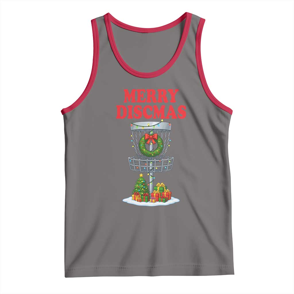 Christmas Disc Golf Tank Top Merry Discmas Golfers Frisbee Golfer Xmas Gift - Wonder Print Shop
