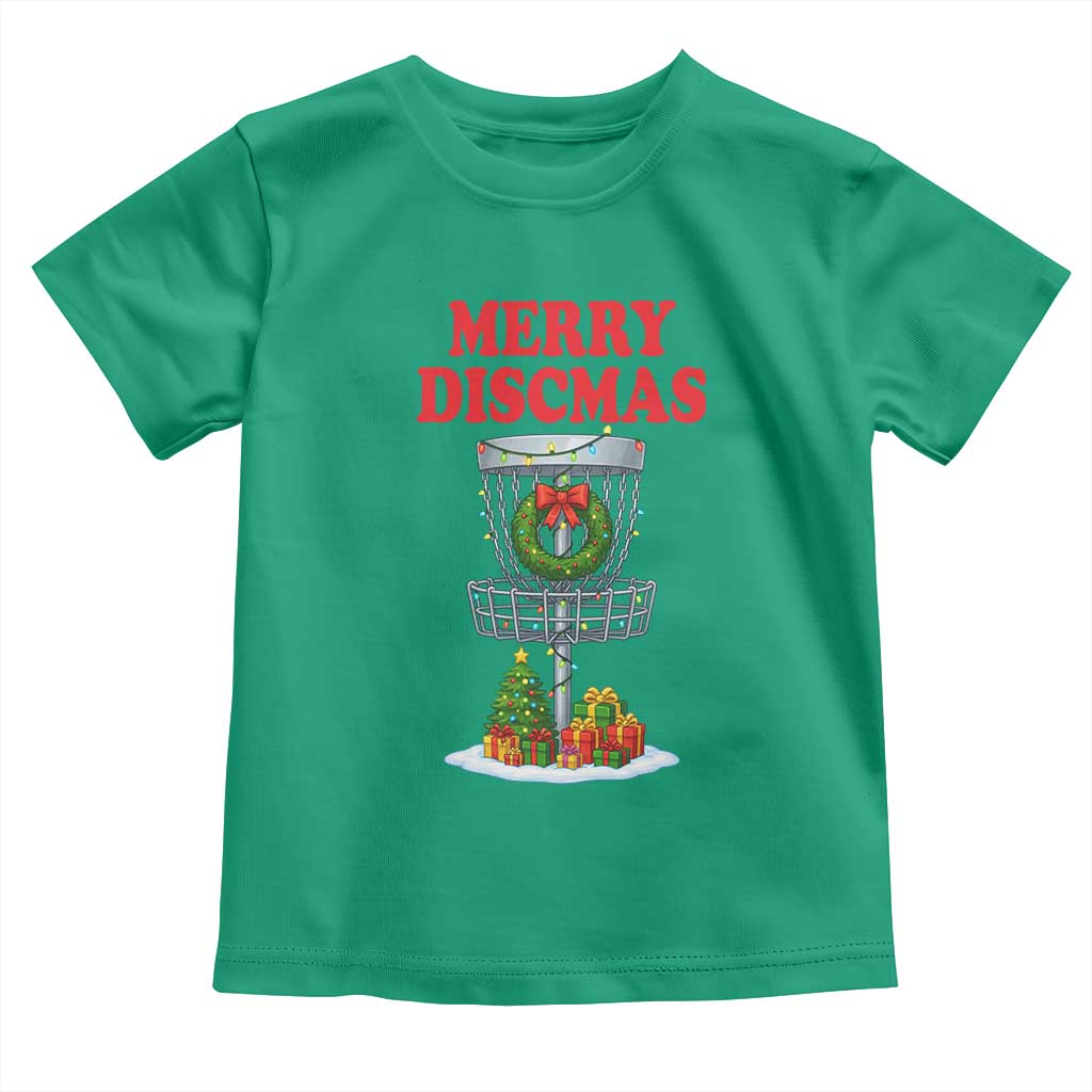 Christmas Disc Golf Toddler T Shirt Merry Discmas Golfers Frisbee Golfer Xmas Gift - Wonder Print Shop