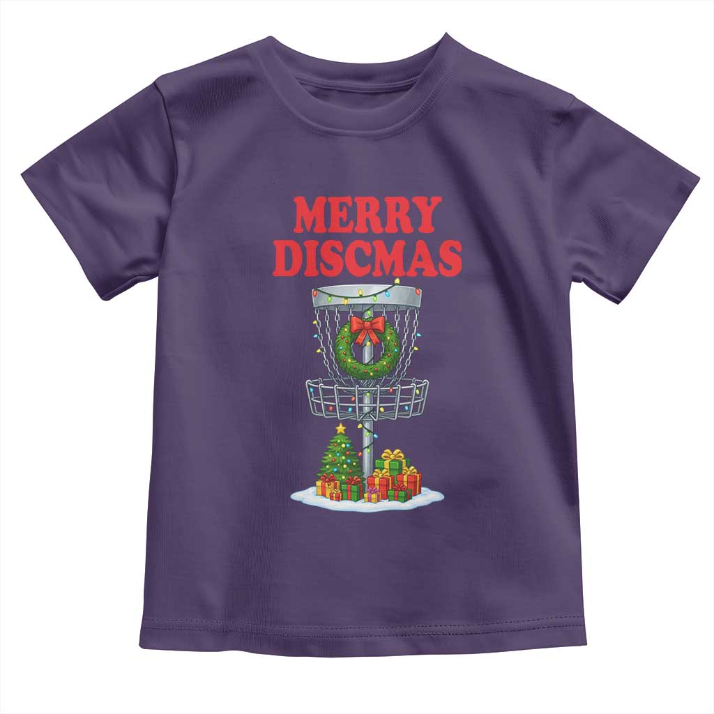 Christmas Disc Golf Toddler T Shirt Merry Discmas Golfers Frisbee Golfer Xmas Gift - Wonder Print Shop