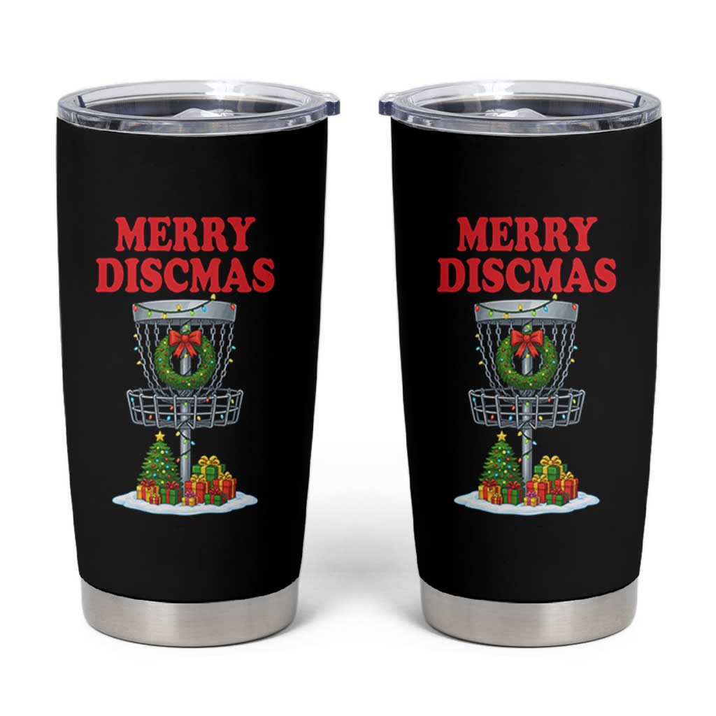 Christmas Disc Golf Tumbler Cup Merry Discmas Golfers Frisbee Golfer Xmas Gift - Wonder Print Shop