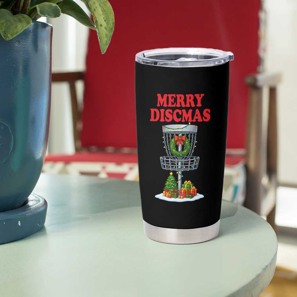 Christmas Disc Golf Tumbler Cup Merry Discmas Golfers Frisbee Golfer Xmas Gift - Wonder Print Shop