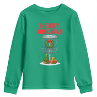 Christmas Disc Golf Youth Sweatshirt Merry Discmas Golfers Frisbee Golfer Xmas Gift - Wonder Print Shop