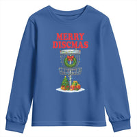 Christmas Disc Golf Youth Sweatshirt Merry Discmas Golfers Frisbee Golfer Xmas Gift - Wonder Print Shop