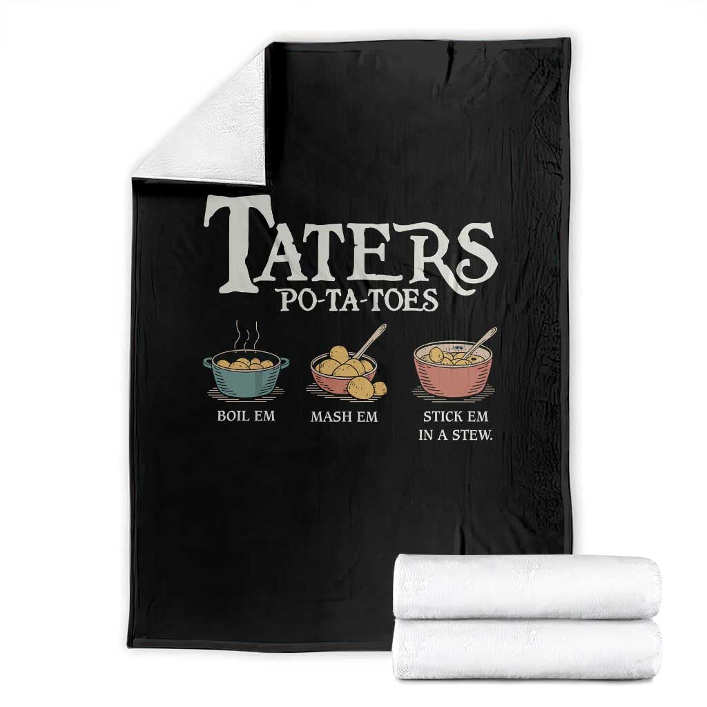 Taters Potatoes Throw Blanket Funny Movie Fans Holiday Gift - Wonder Print Shop
