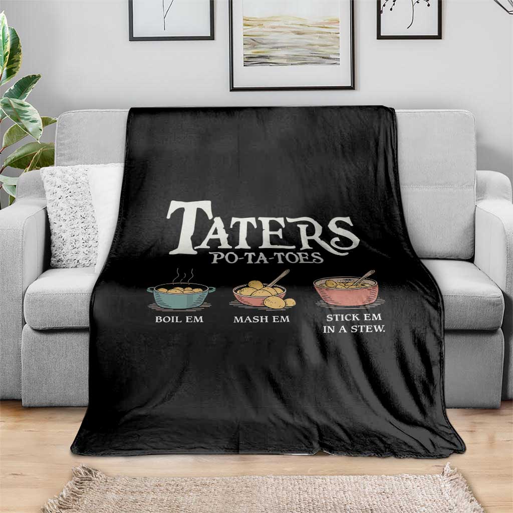 Taters Potatoes Throw Blanket Funny Movie Fans Holiday Gift - Wonder Print Shop