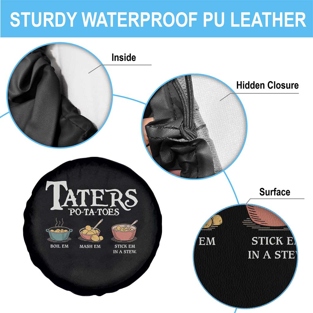 Taters Potatoes Spare Tire Cover Funny Movie Fans Holiday Gift - Wonder Print Shop