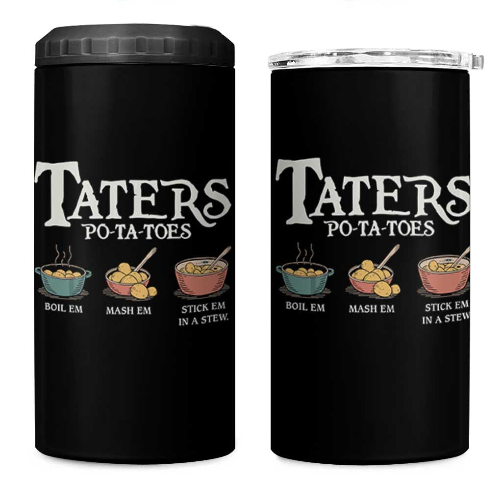 Taters Potatoes 4 in 1 Can Cooler Tumbler Funny Movie Fans Holiday Gift - Wonder Print Shop