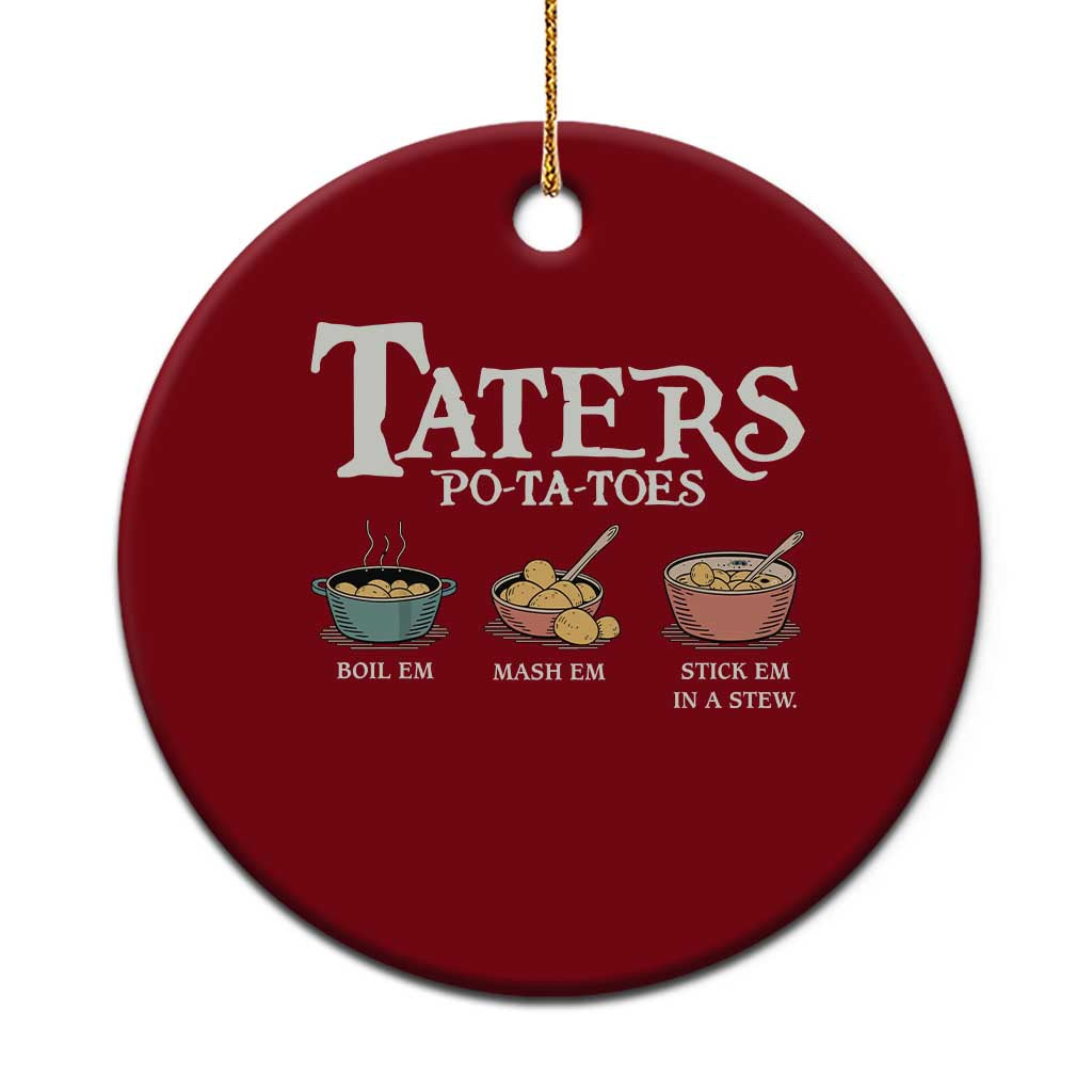 Taters Potatoes Ceramic Ornament Funny Movie Fans Holiday Gift - Wonder Print Shop