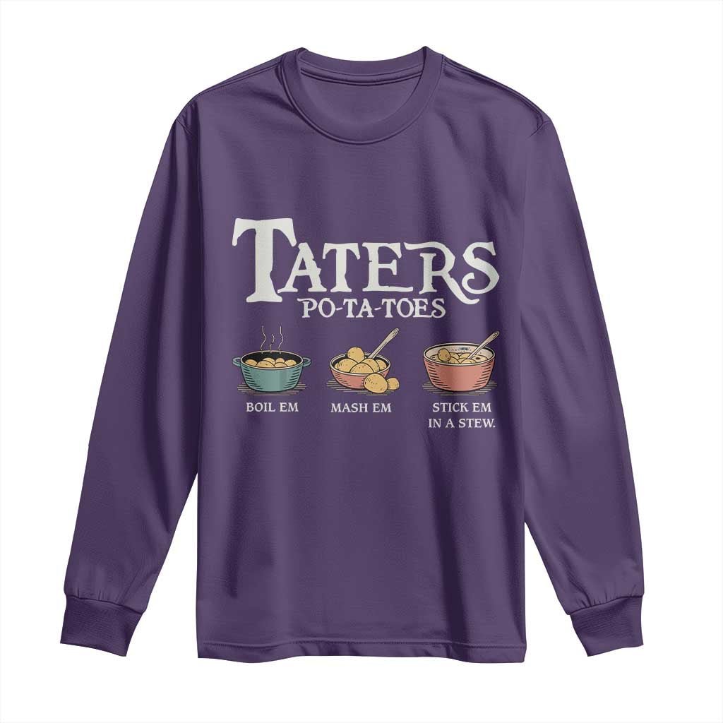 Taters Potatoes Long Sleeve Shirt Funny Movie Fans Holiday Gift - Wonder Print Shop
