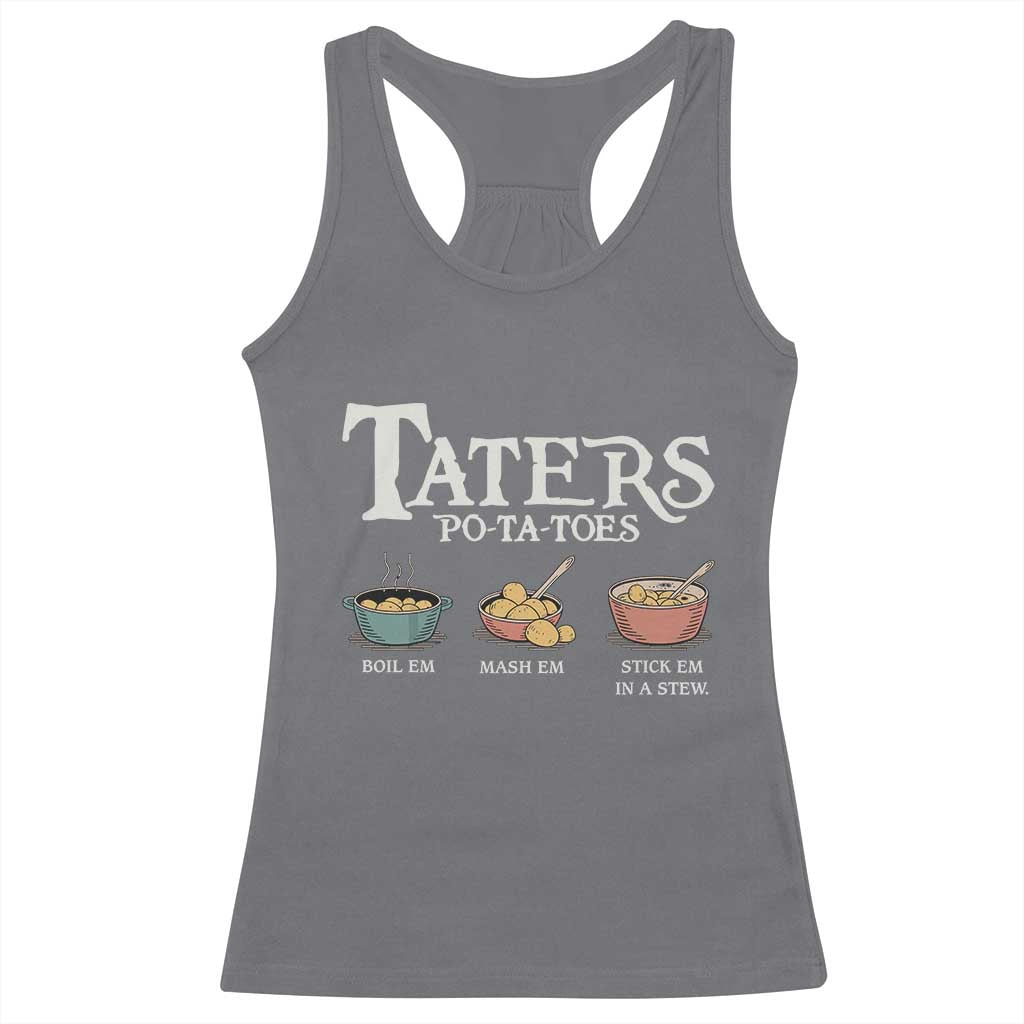 Taters Potatoes Racerback Tank Top Funny Movie Fans Holiday Gift - Wonder Print Shop