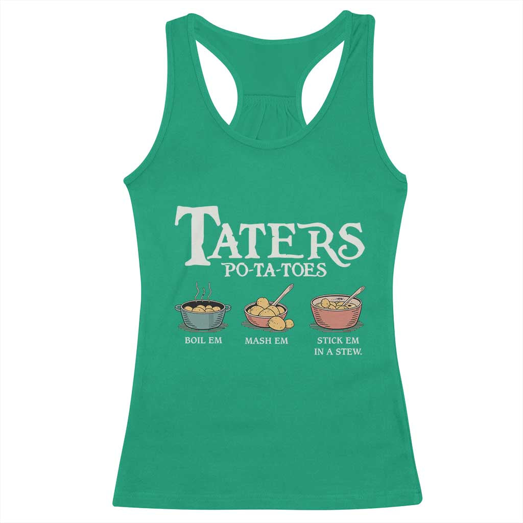 Taters Potatoes Racerback Tank Top Funny Movie Fans Holiday Gift - Wonder Print Shop