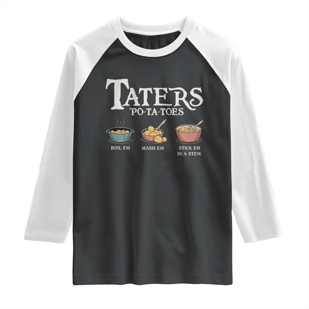 Taters Potatoes Raglan Shirt Funny Movie Fans Holiday Gift - Wonder Print Shop