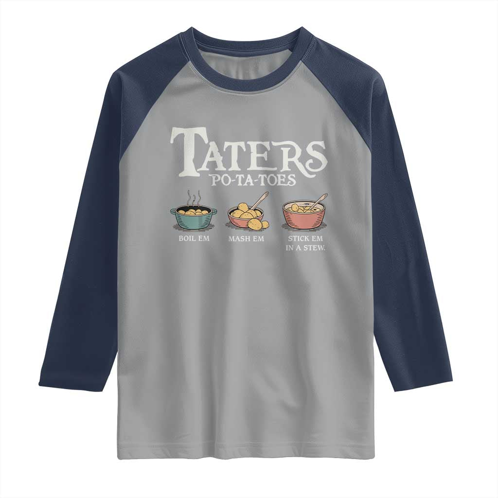 Taters Potatoes Raglan Shirt Funny Movie Fans Holiday Gift - Wonder Print Shop