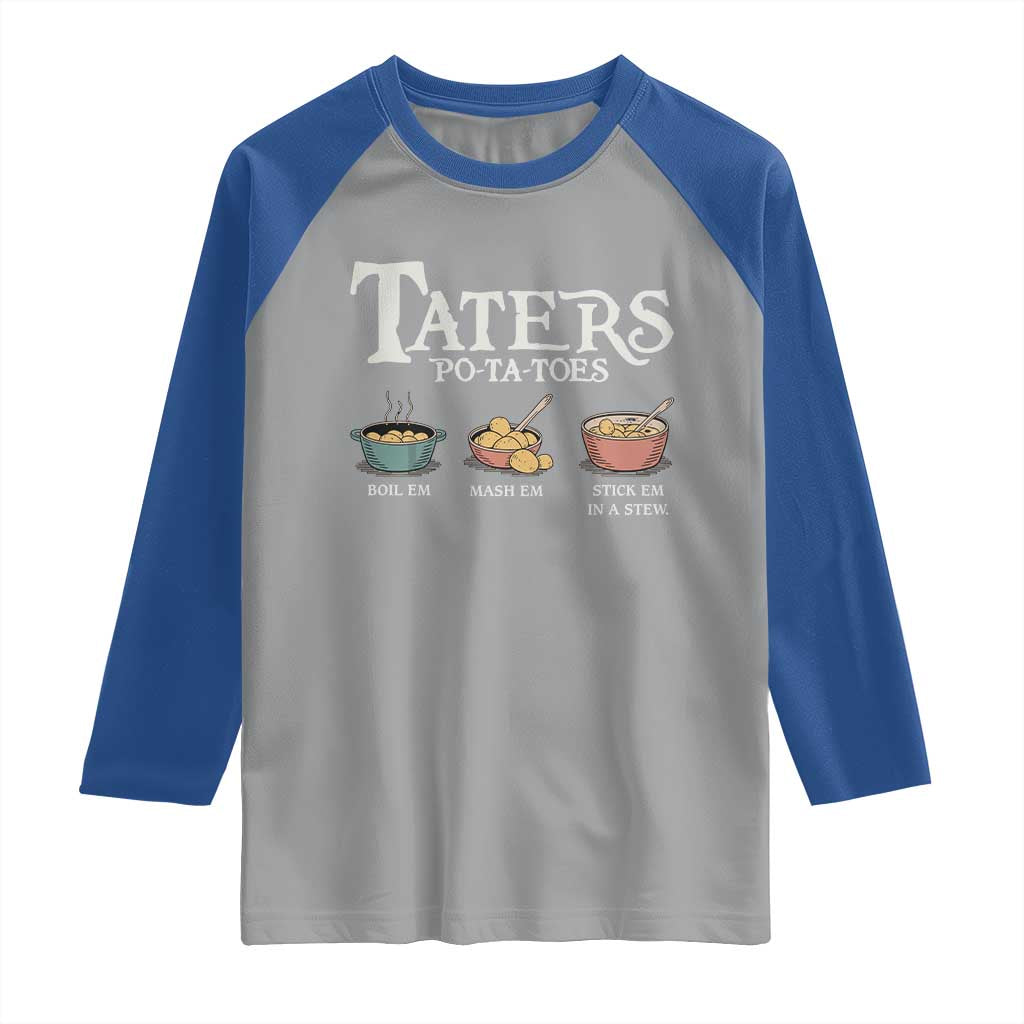 Taters Potatoes Raglan Shirt Funny Movie Fans Holiday Gift - Wonder Print Shop