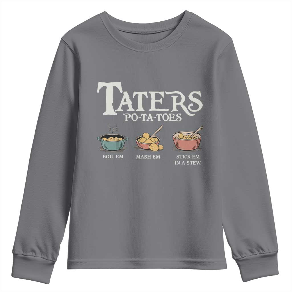 Taters Potatoes Youth Sweatshirt Funny Movie Fans Holiday Gift - Wonder Print Shop