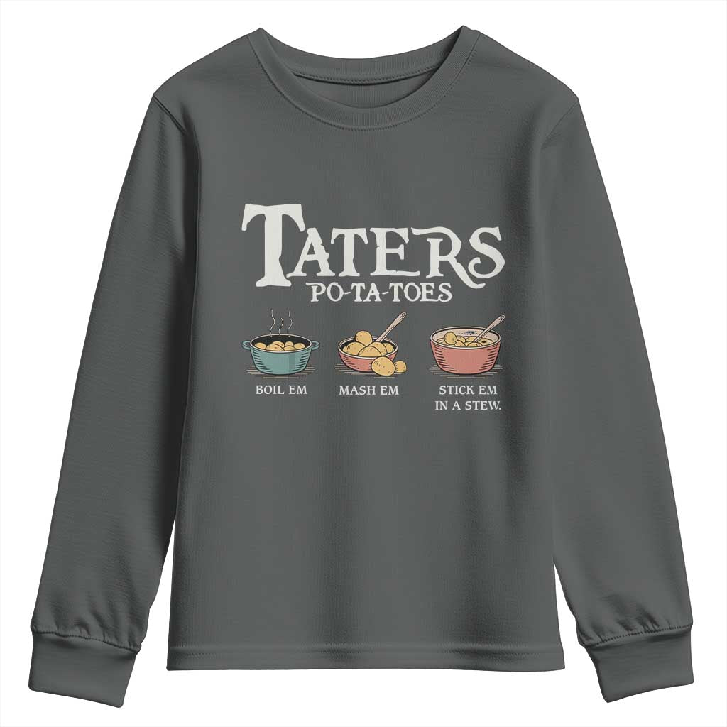 Taters Potatoes Youth Sweatshirt Funny Movie Fans Holiday Gift - Wonder Print Shop