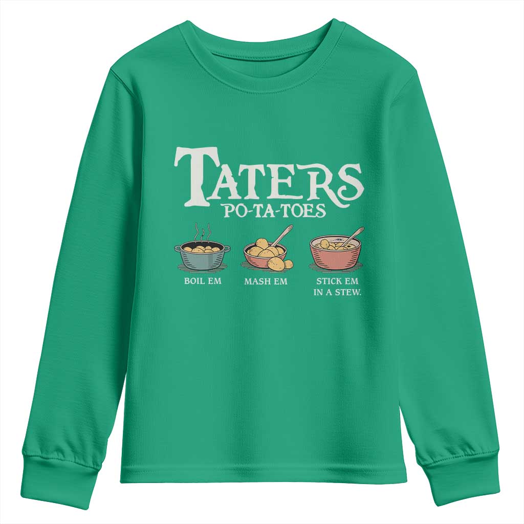 Taters Potatoes Youth Sweatshirt Funny Movie Fans Holiday Gift - Wonder Print Shop