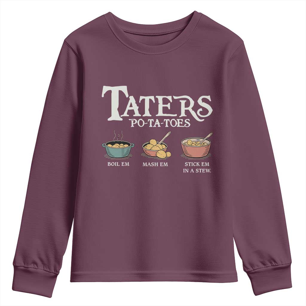Taters Potatoes Youth Sweatshirt Funny Movie Fans Holiday Gift - Wonder Print Shop