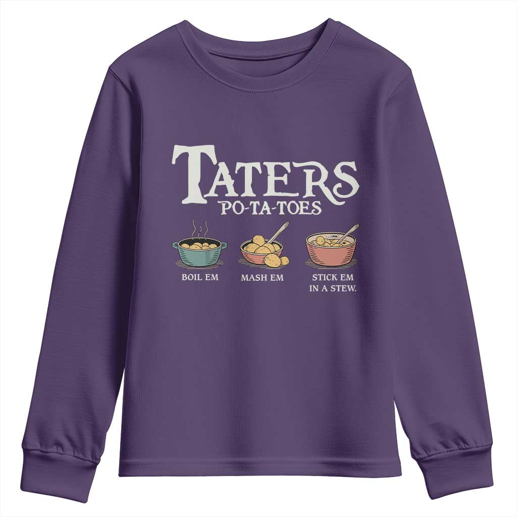 Taters Potatoes Youth Sweatshirt Funny Movie Fans Holiday Gift - Wonder Print Shop