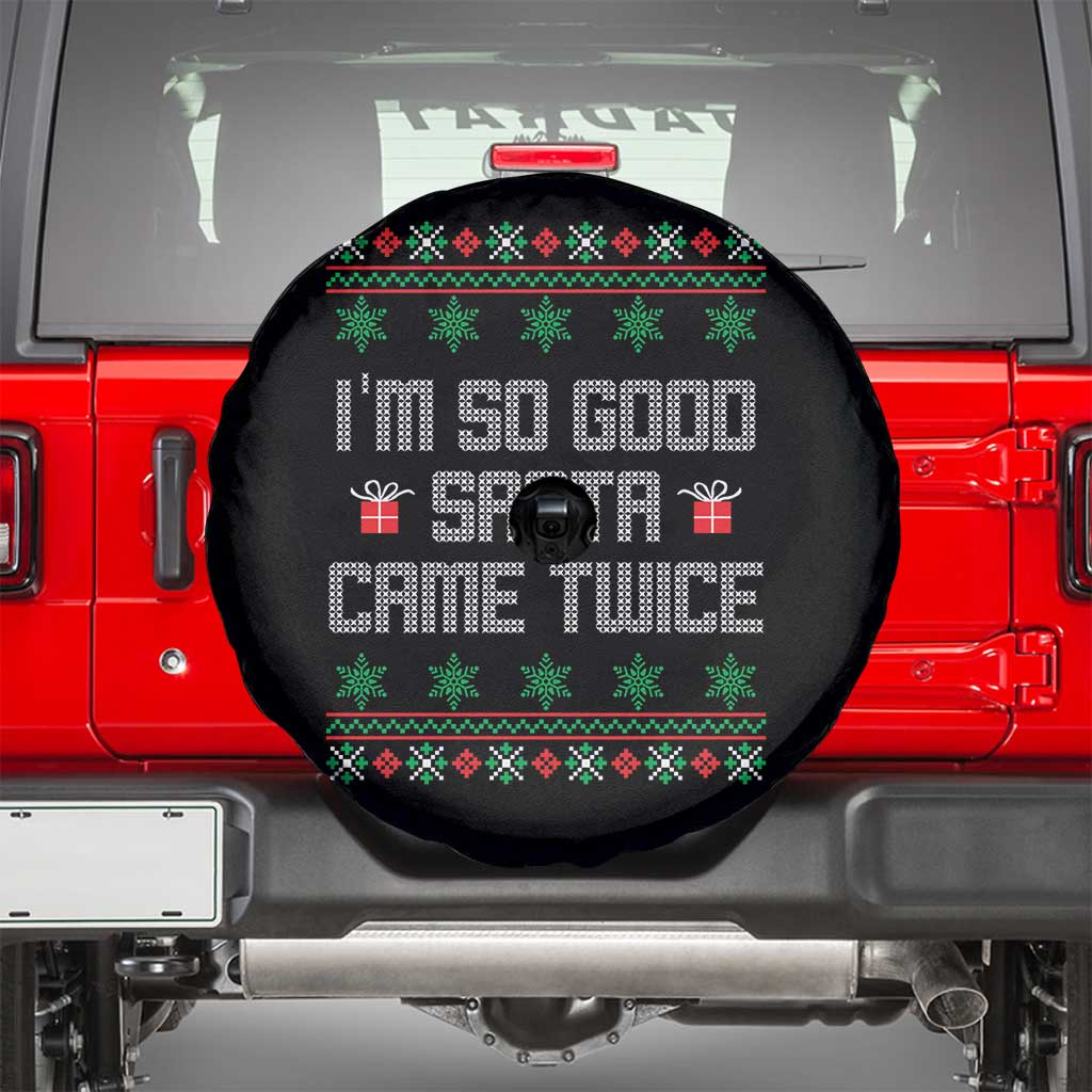 I'm So Good Santa Came Twice Spare Tire Cover Funny Ugly Matching Couple Christmas Outfit Pajama - Wonder Print Shop
