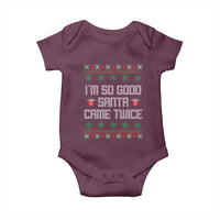 I'm So Good Santa Came Twice Baby Onesie Funny Ugly Matching Couple Christmas Outfit Pajama - Wonder Print Shop