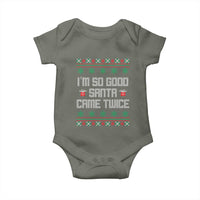 I'm So Good Santa Came Twice Baby Onesie Funny Ugly Matching Couple Christmas Outfit Pajama - Wonder Print Shop