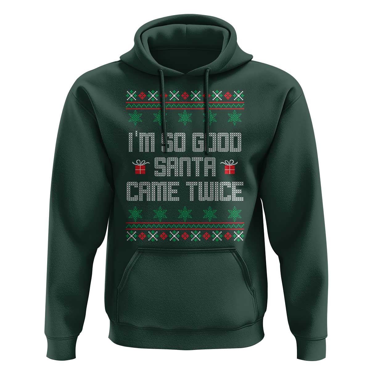 I'm So Good Santa Came Twice Hoodie Funny Ugly Matching Couple Christmas Outfit Pajama - Wonder Print Shop