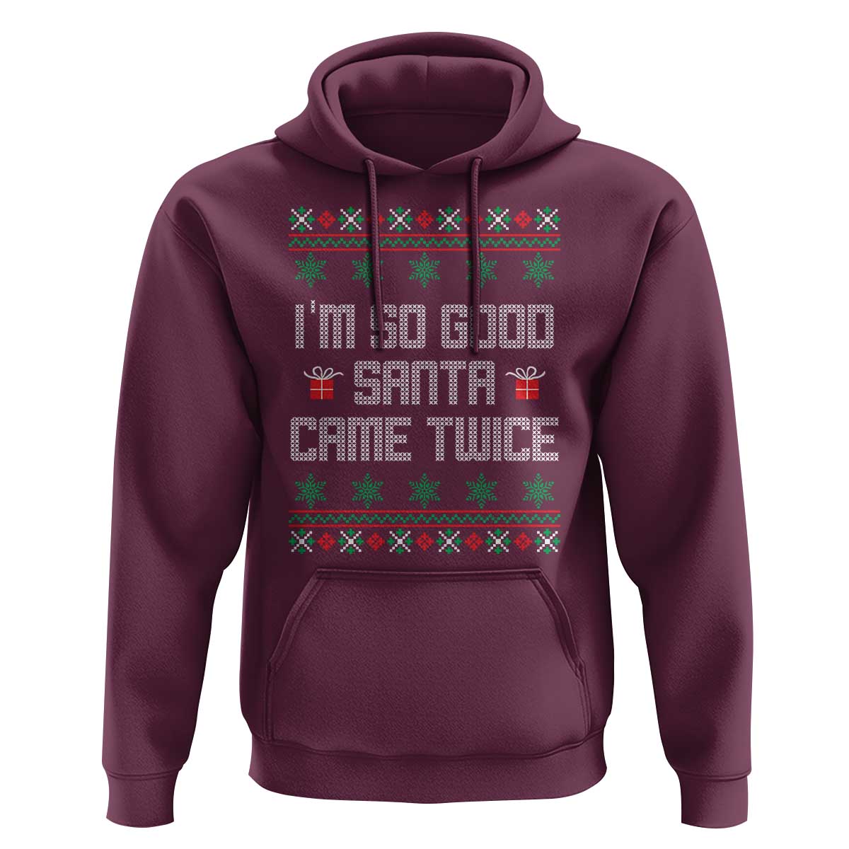I'm So Good Santa Came Twice Hoodie Funny Ugly Matching Couple Christmas Outfit Pajama - Wonder Print Shop