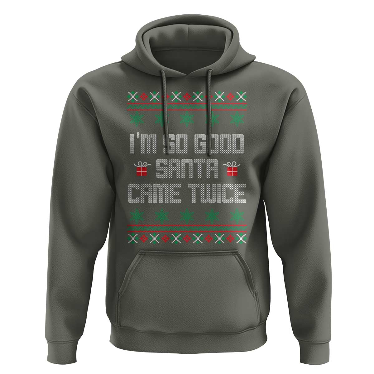 I'm So Good Santa Came Twice Hoodie Funny Ugly Matching Couple Christmas Outfit Pajama - Wonder Print Shop