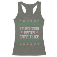 I'm So Good Santa Came Twice Racerback Tank Top Funny Ugly Matching Couple Christmas Outfit Pajama - Wonder Print Shop