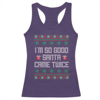 I'm So Good Santa Came Twice Racerback Tank Top Funny Ugly Matching Couple Christmas Outfit Pajama - Wonder Print Shop