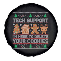 Funny Christmas Tech Support Spare Tire Cover Computer Programmer Gift Here To Delete Cookies Ugly Xmas - Wonder Print Shop