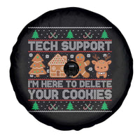 Funny Christmas Tech Support Spare Tire Cover Computer Programmer Gift Here To Delete Cookies Ugly Xmas - Wonder Print Shop