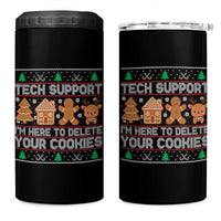 Funny Christmas Tech Support 4 in 1 Can Cooler Tumbler Computer Programmer Gift Here To Delete Cookies Ugly Xmas - Wonder Print Shop