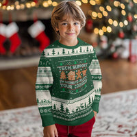 Funny Xmas Tech Support Ugly Christmas Sweater Computer Programmer Gift Here To Delete Cookies Ugly Xmas - Wonder Print Shop