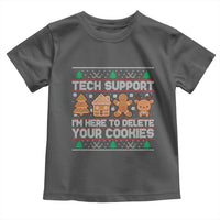 Funny Christmas Tech Support Toddler T Shirt Computer Programmer Gift Here To Delete Cookies Ugly Xmas - Wonder Print Shop