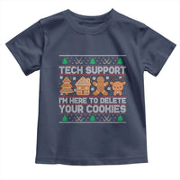 Funny Christmas Tech Support Toddler T Shirt Computer Programmer Gift Here To Delete Cookies Ugly Xmas - Wonder Print Shop