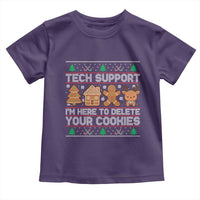 Funny Christmas Tech Support Toddler T Shirt Computer Programmer Gift Here To Delete Cookies Ugly Xmas - Wonder Print Shop