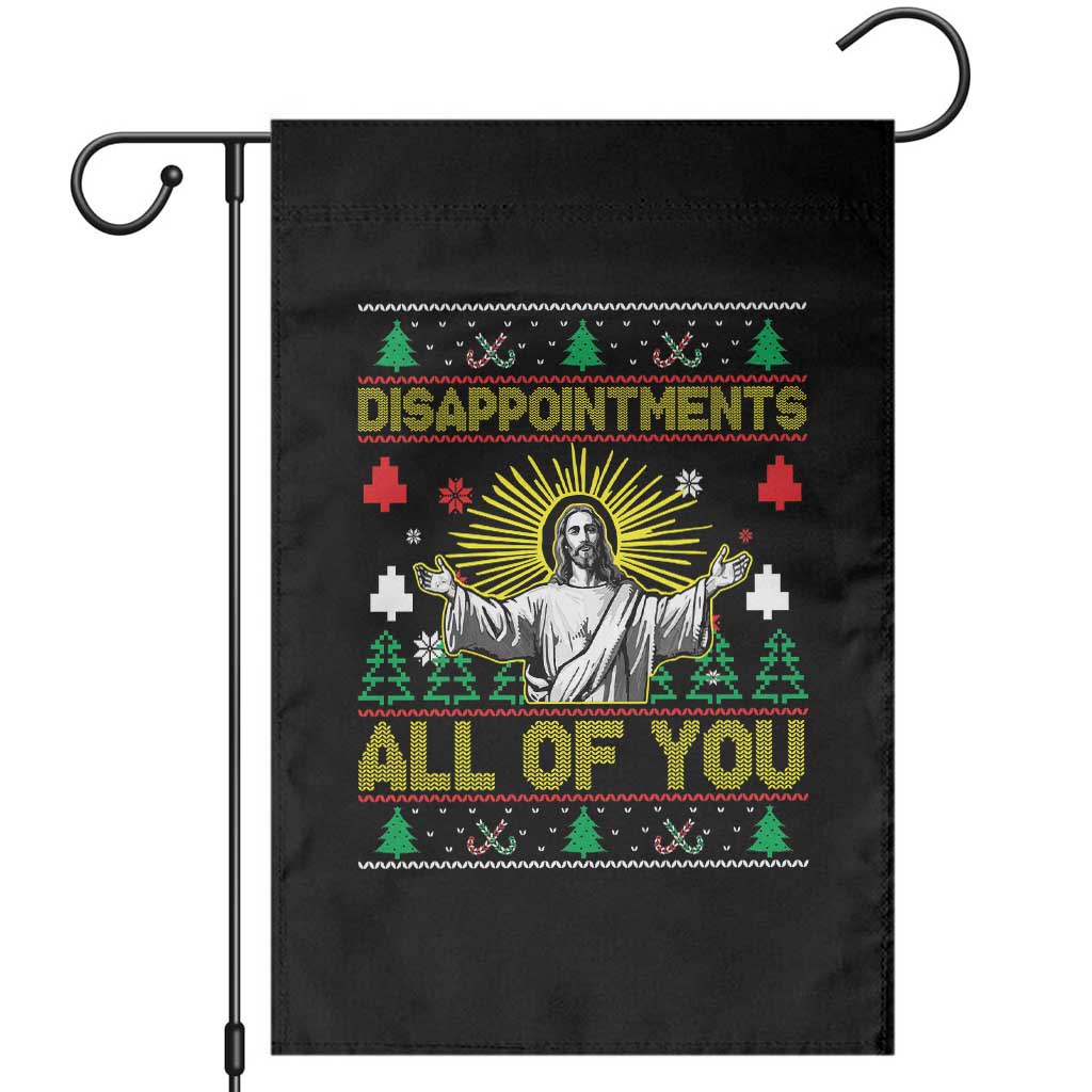 Funny Jesus Christmas Garden Flag Disappointments All of You Jesus Ugly Xmas - Wonder Print Shop