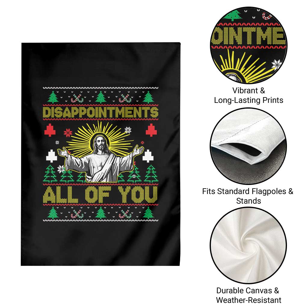 Funny Jesus Christmas Garden Flag Disappointments All of You Jesus Ugly Xmas - Wonder Print Shop