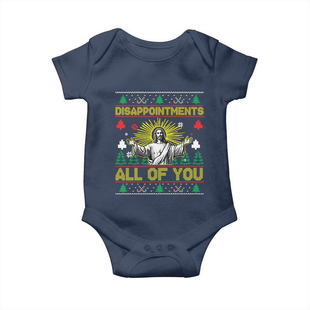 Funny Jesus Christmas Baby Onesie Disappointments All of You Jesus Ugly Xmas - Wonder Print Shop