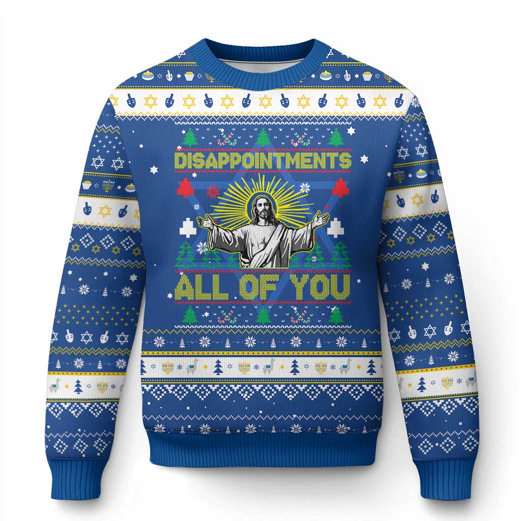Funny Jesus Christmas Hanukkah Ugly Sweater Disappointments All of You Jesus Ugly Xmas - Wonder Print Shop