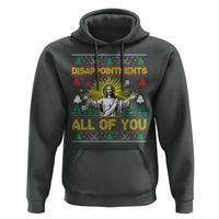 Funny Jesus Christmas Hoodie Disappointments All of You Jesus Ugly Xmas - Wonder Print Shop