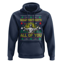 Funny Jesus Christmas Hoodie Disappointments All of You Jesus Ugly Xmas - Wonder Print Shop