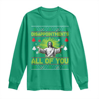 Funny Jesus Christmas Long Sleeve Shirt Disappointments All of You Jesus Ugly Xmas - Wonder Print Shop