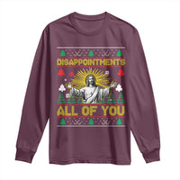 Funny Jesus Christmas Long Sleeve Shirt Disappointments All of You Jesus Ugly Xmas - Wonder Print Shop
