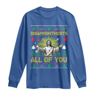 Funny Jesus Christmas Long Sleeve Shirt Disappointments All of You Jesus Ugly Xmas - Wonder Print Shop